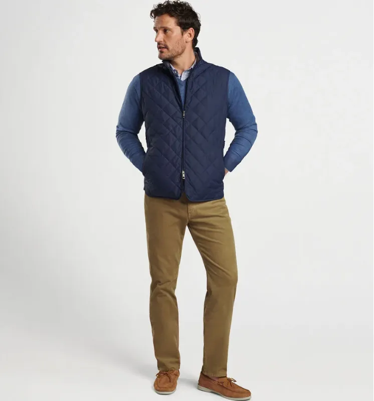 PETER MILLAR ESSEX QUILTED VEST NAVY