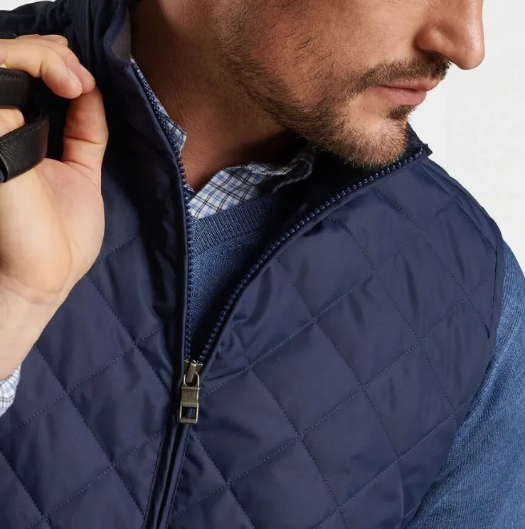 PETER MILLAR ESSEX QUILTED VEST NAVY