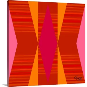 "Bright Orange Pink Yellow II" Canvas Wall Art