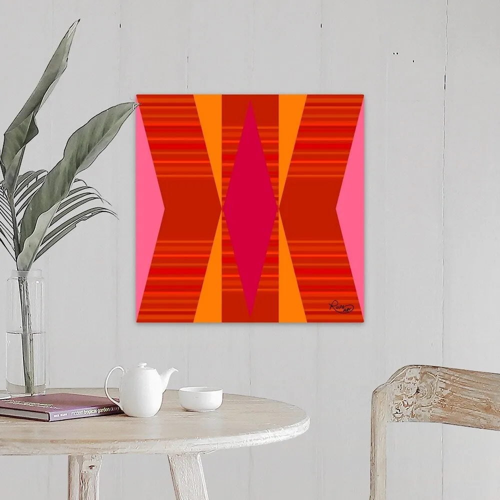 "Bright Orange Pink Yellow II" Canvas Wall Art