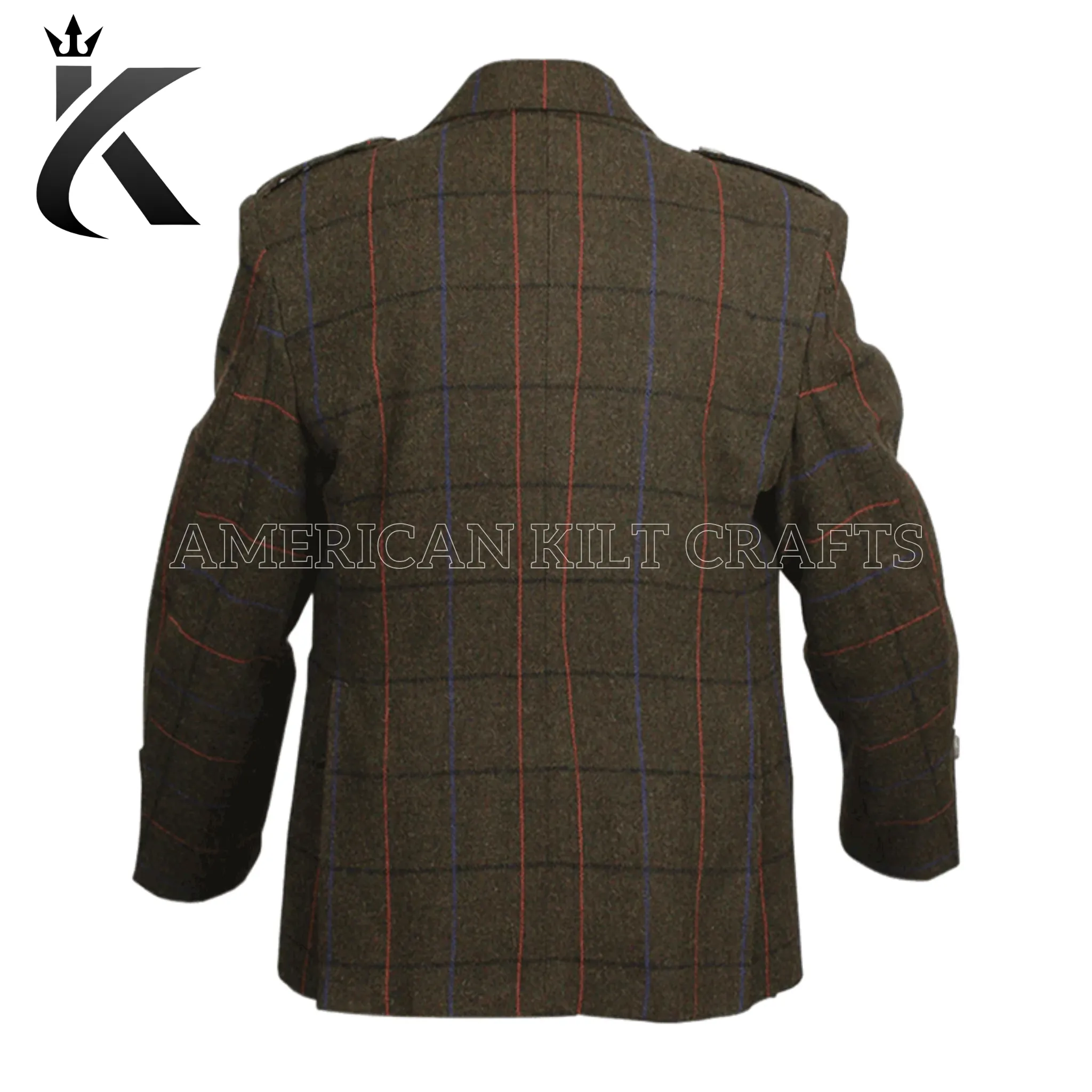 Scottish Brown Argyll Tweed Jacket And Vest - Unisex Traditional Clothing