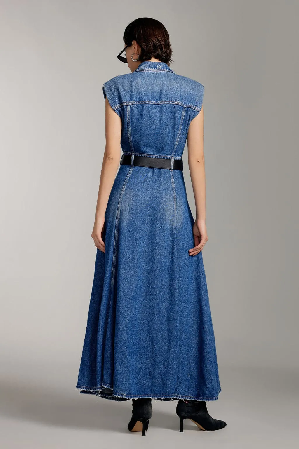 Sleeveless Tencel Denim Dress