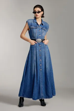 Sleeveless Tencel Denim Dress