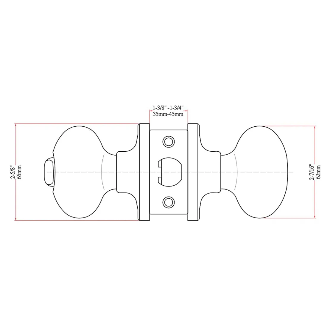 Somerset Keyed Entry Door Knob, Matte Black