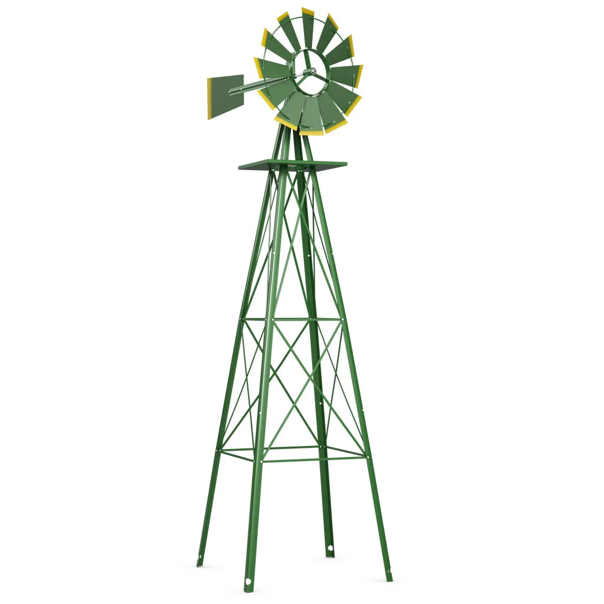 Tangkula 8FT Windmill Yard Garden Metal Ornamental