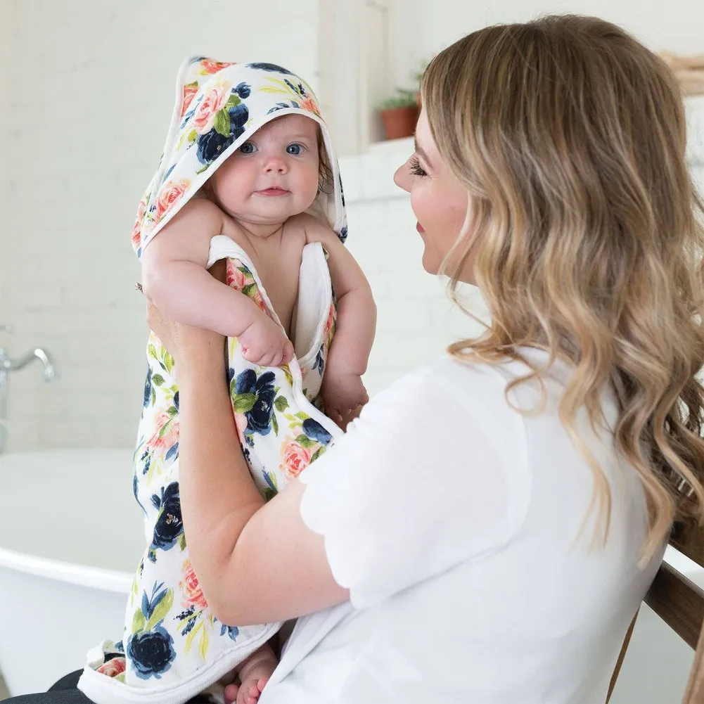 Tiny Twinkle Kaffle Hooded Towel - Blush