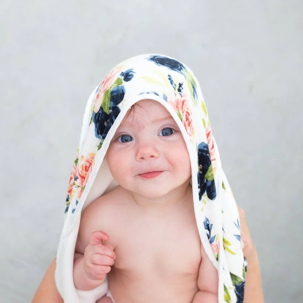 Tiny Twinkle Kaffle Hooded Towel - Blush