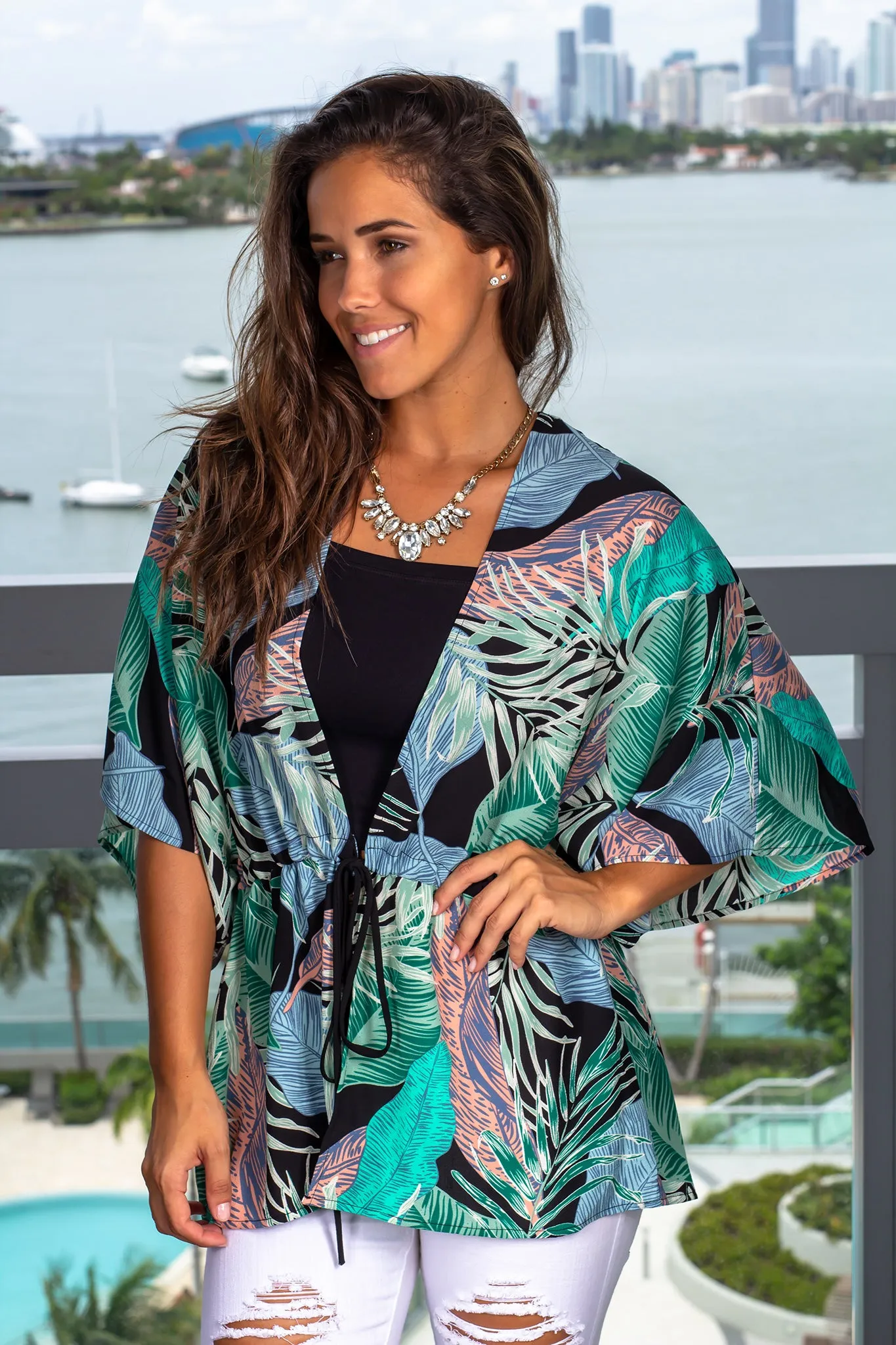 Tropical Printed Kimono