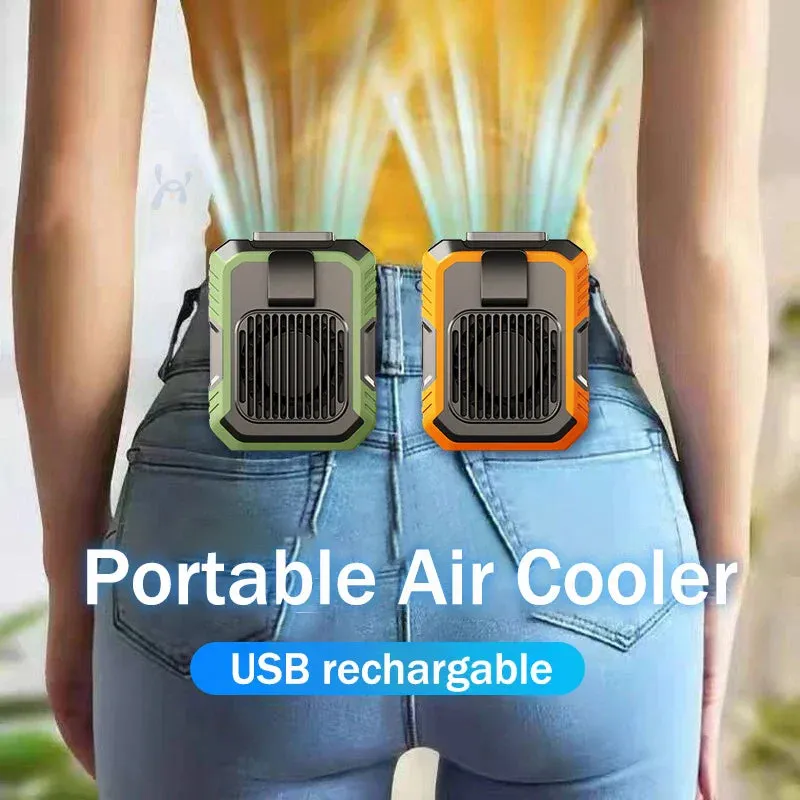 USB Rechargeable Portable Waist Clip Air Conditioner Fan