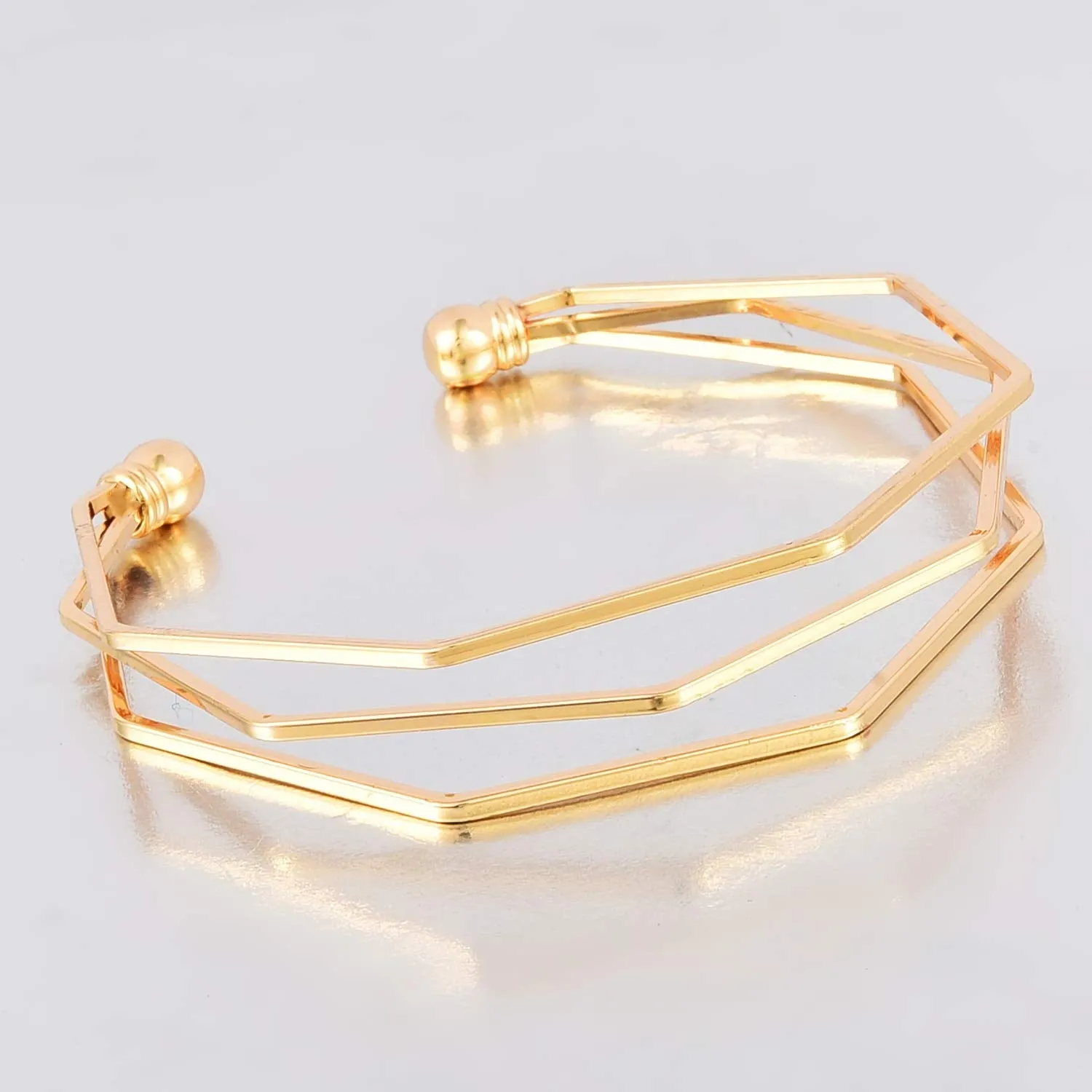 Yellow Chimes Latest Collection Western Style Gold Plated Kada Bracelet For Women And Girls.