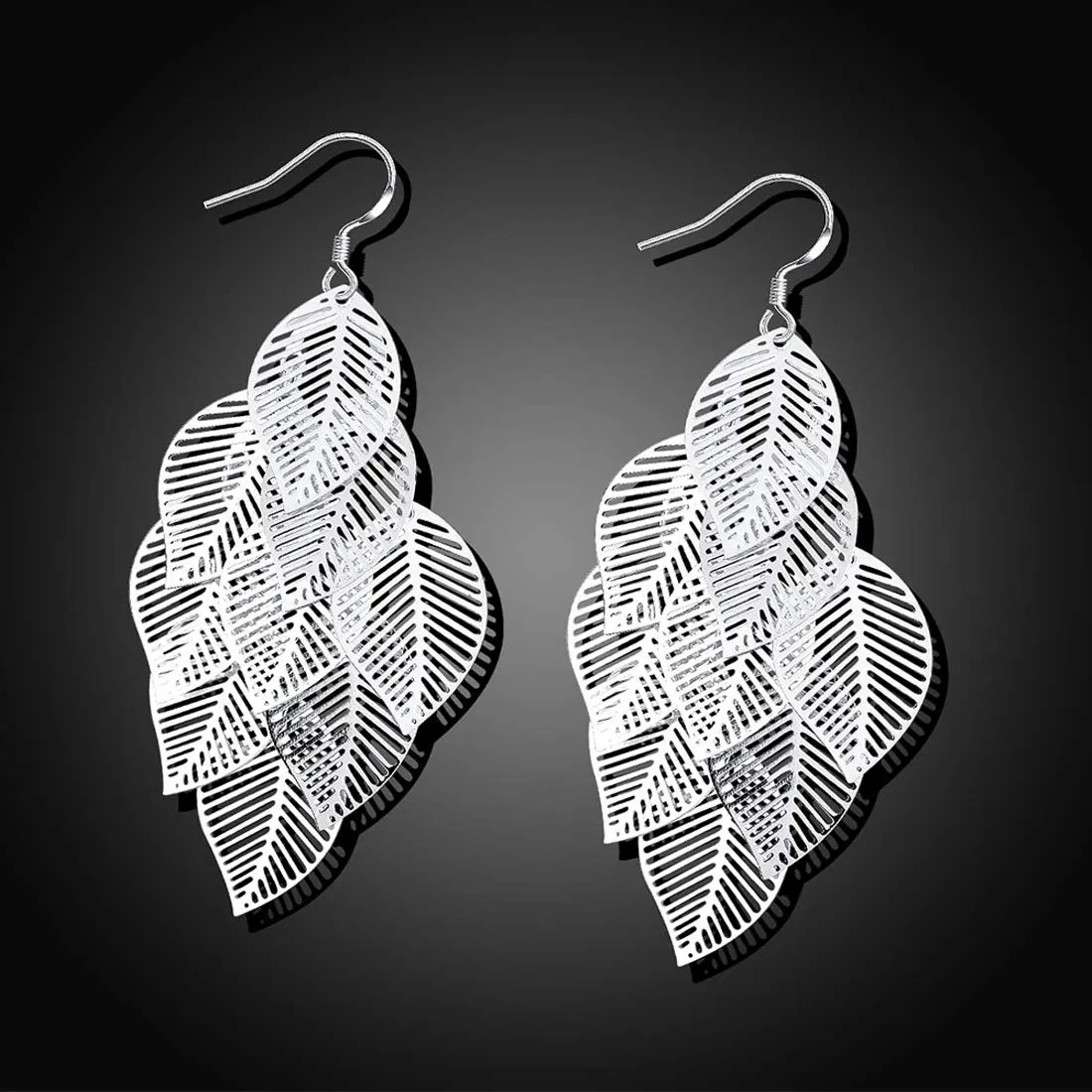 Yellow Chimes Leafs Cluster High Fashion Alloy Dangle Earring for Women & Girls